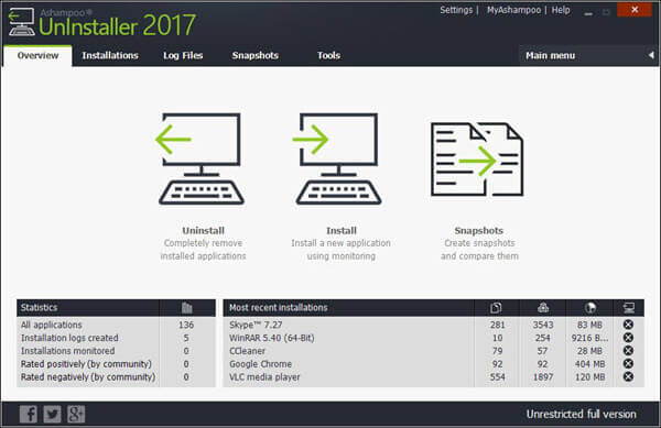 Desinstale programas do Windows totalmente com o Ashampoo Uninstaller 2017